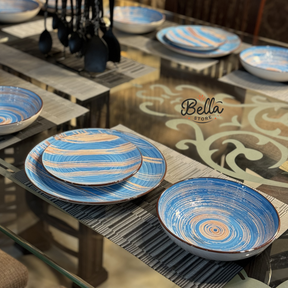 Skyline Blue 18 pcs plates set