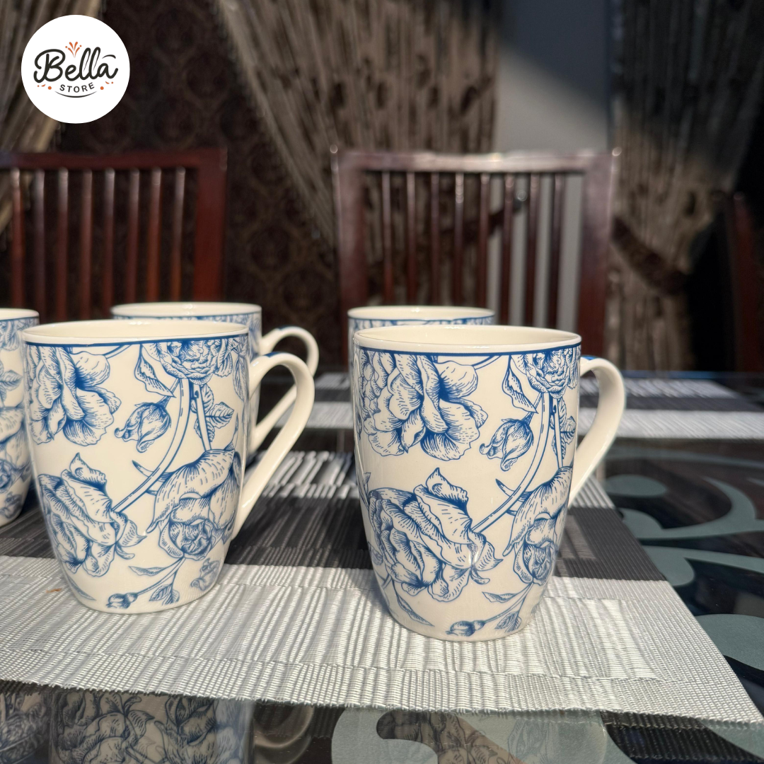 LUXURY ROYAL BLUE MUG SET 6 PCS